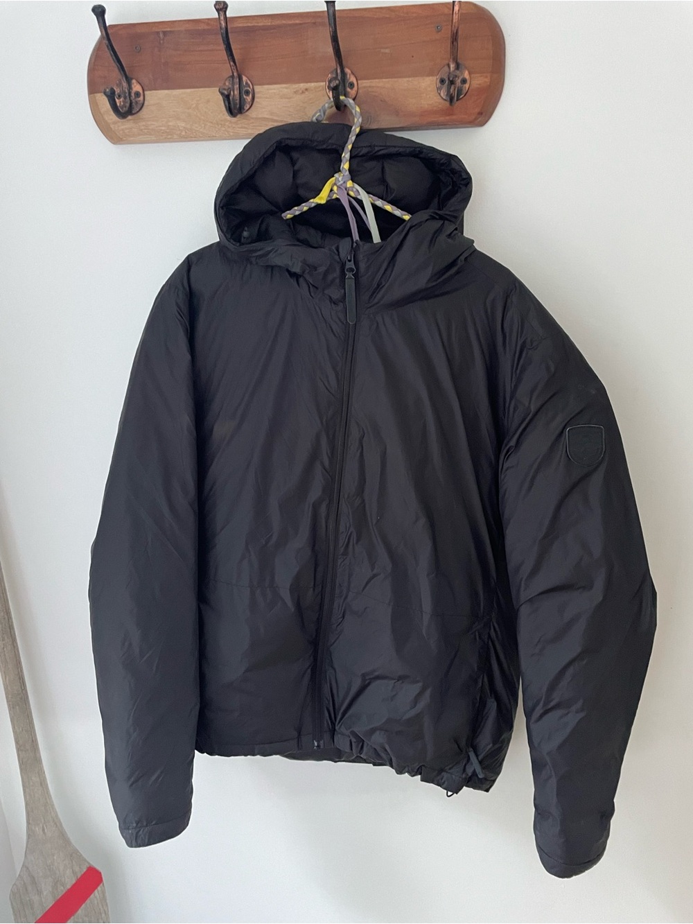 Men's Black Hooded Puffer Coat - Lightweight Insulated duck down Jacket